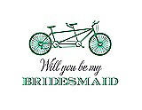 Front View Thumbnail - Shamrock & Aubergine Will You Be My Bridesmaid Card - Bike