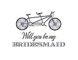 Front View Thumbnail - Wisteria & Aubergine Will You Be My Bridesmaid Card - Bike