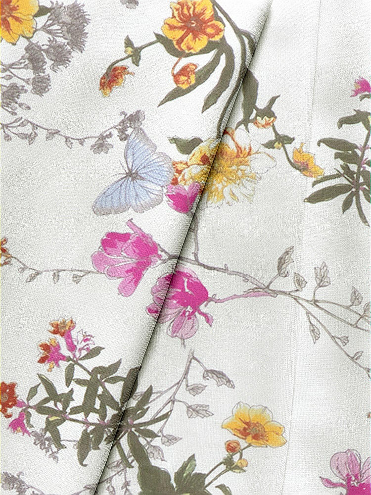 Front View - Butterfly Botanica Ivory Lux Chiffon Fabric by the Yard