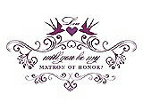 Front View Thumbnail - Persian Plum & Orchid Will You Be My Matron of Honor Card - Classic