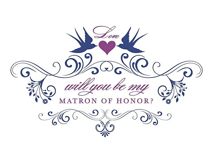 Front View - Sailor & Orchid Will You Be My Matron of Honor Card - Classic