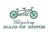 Front View Thumbnail - Shamrock & Cornflower Will You Be My Maid of Honor - Bike
