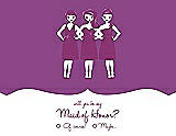 Front View Thumbnail - Orchid & Persian Plum Will You Be My Maid of Honor Card - Girls Checkbox