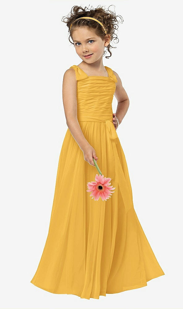 Front View - NYC Yellow Flower Girl Style FL4033