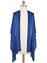 Front View Thumbnail - Classic Blue Sheer Crepe Stole