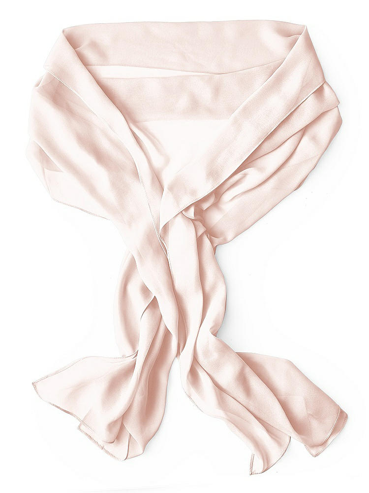 Back View - Blush Sheer Crepe Stole
