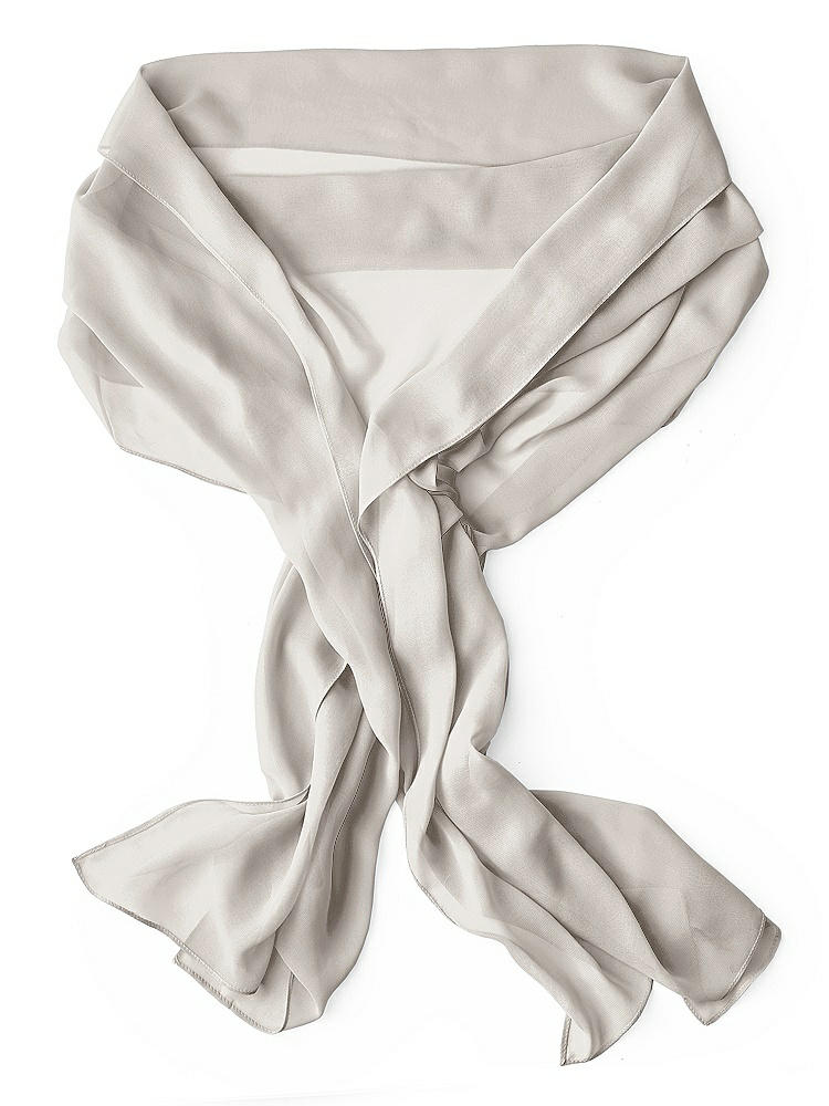 Back View - Oyster Lux Chiffon Stole
