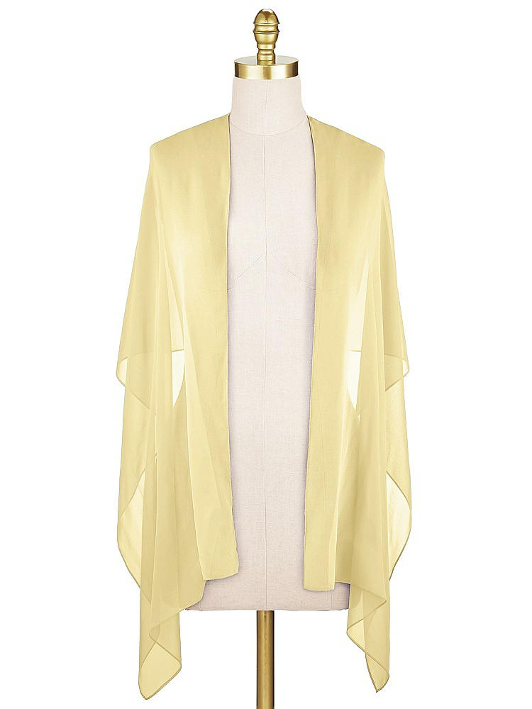 Front View - Pale Yellow Lux Chiffon Stole