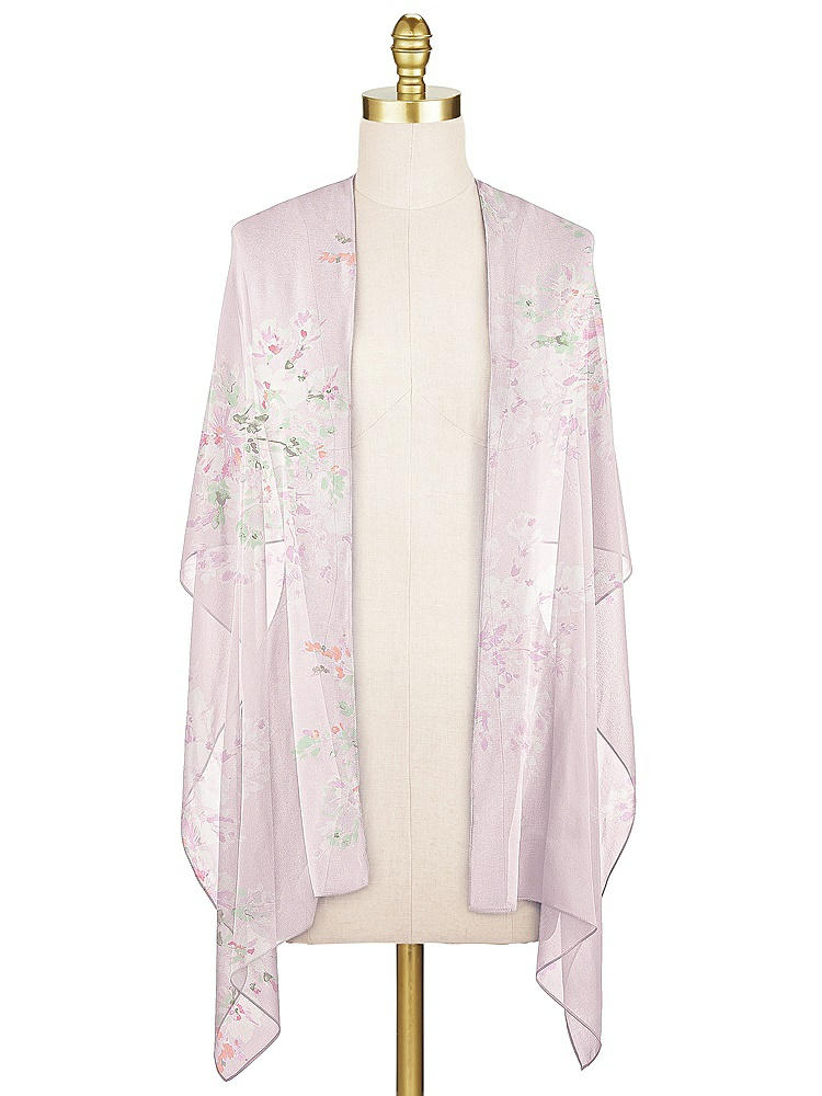 Front View - Watercolor Print Lux Chiffon Stole