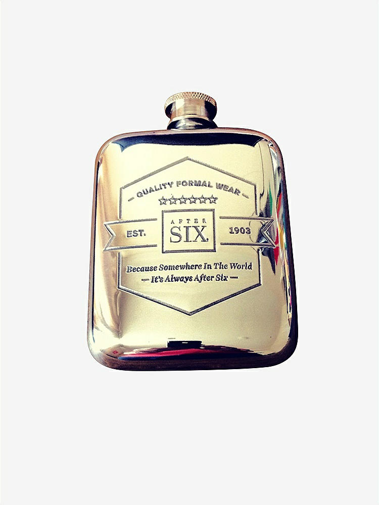 Front View - Neutral After Six Limited Edition Pewter Flask