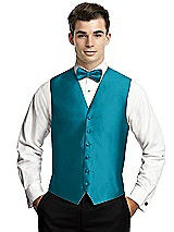 Rear View Thumbnail - Oasis Yarn-Dyed 6 Button Tuxedo Vest by After Six