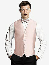 Front View Thumbnail - Pearl Pink Yarn-Dyed 6 Button Tuxedo Vest by After Six