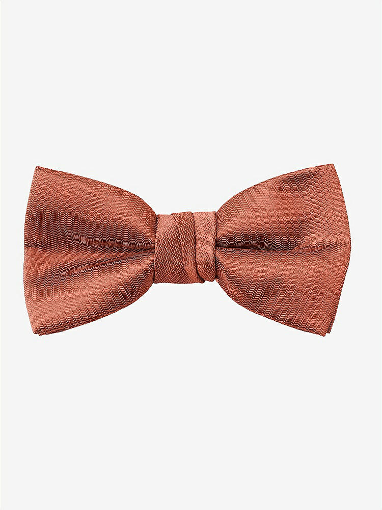 Front View - Burnt Orange Yarn-Dyed Boy's Bow Tie by After Six