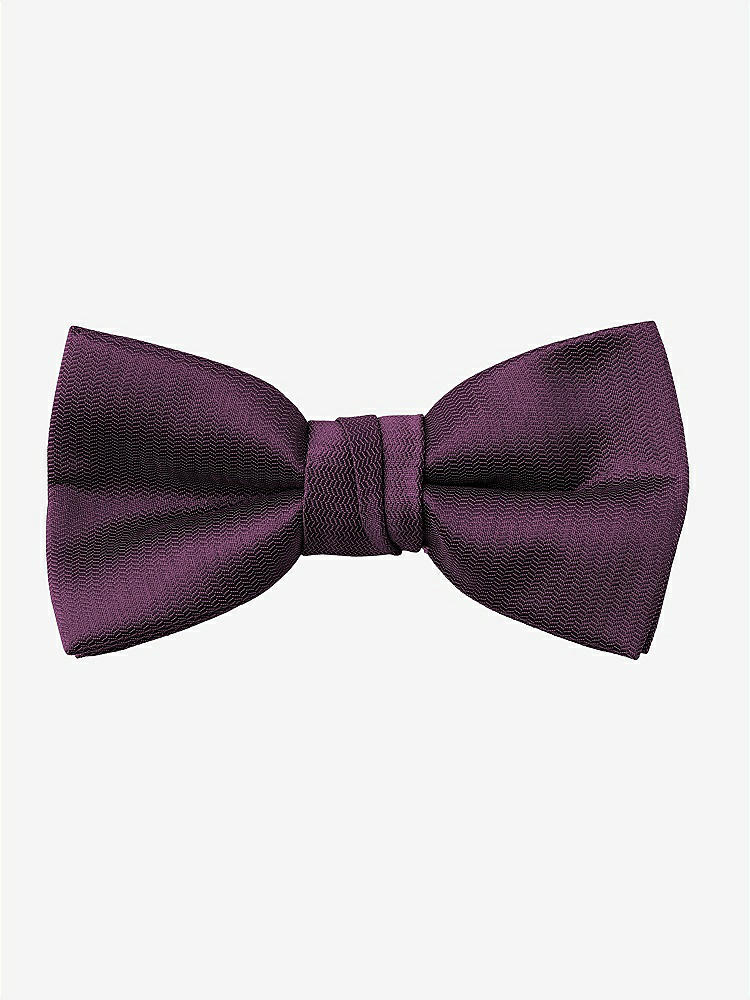Front View - Aubergine Yarn-Dyed Boy's Bow Tie by After Six