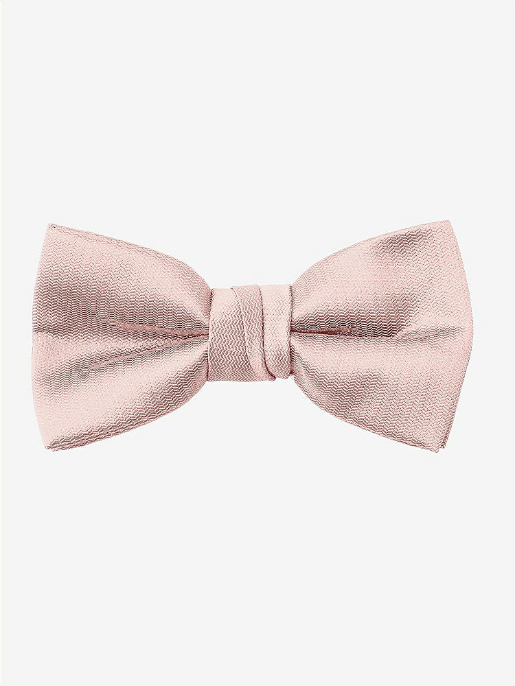 Front View - Rose - PANTONE Rose Quartz Yarn-Dyed Boy's Bow Tie by After Six