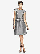Front View Thumbnail - Quarry Alfred Sung Cap Sleeve Cocktail Dress D568 