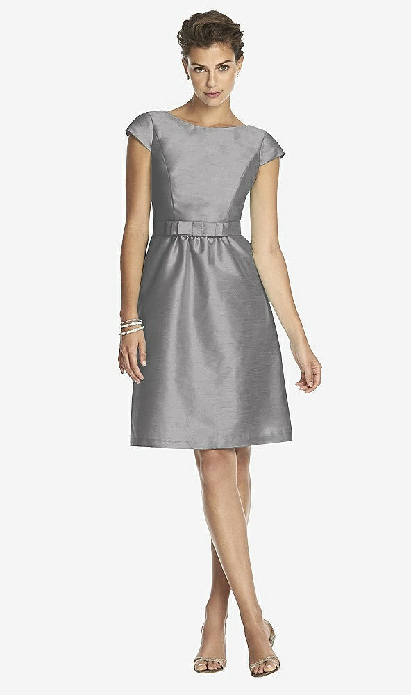 Front View - Quarry Alfred Sung Cap Sleeve Cocktail Dress D568 