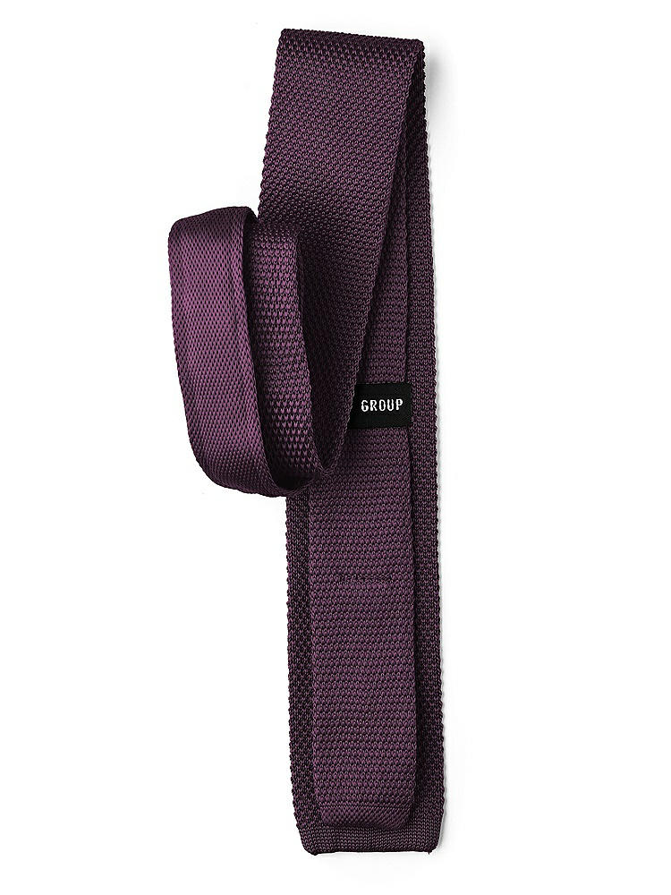 Back View - Aubergine Knit Narrow Ties by After Six