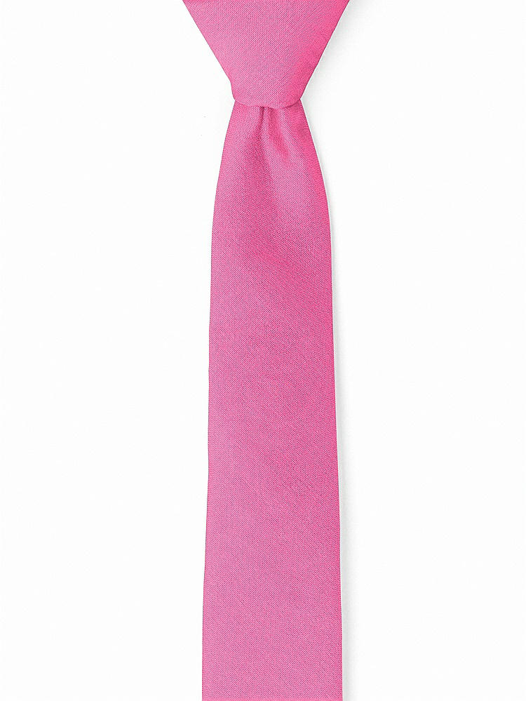 Front View - Strawberry Peau de Soie Narrow Ties by After Six