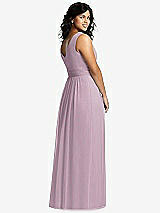 Alt View 2 Thumbnail - Suede Rose Sleeveless Draped Chiffon Maxi Dress with Front Slit