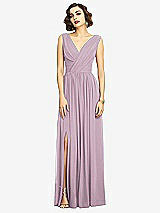 Alt View 3 Thumbnail - Suede Rose Sleeveless Draped Chiffon Maxi Dress with Front Slit