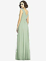 Alt View 5 Thumbnail - Celadon Sleeveless Draped Chiffon Maxi Dress with Front Slit