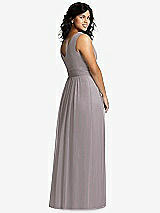 Alt View 2 Thumbnail - Cashmere Gray Sleeveless Draped Chiffon Maxi Dress with Front Slit