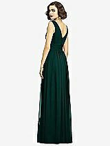 Alt View 5 Thumbnail - Evergreen Sleeveless Draped Chiffon Maxi Dress with Front Slit