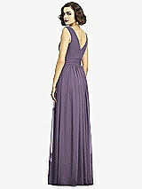 Alt View 5 Thumbnail - Lavender Sleeveless Draped Chiffon Maxi Dress with Front Slit