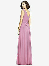 Alt View 5 Thumbnail - Powder Pink Sleeveless Draped Chiffon Maxi Dress with Front Slit