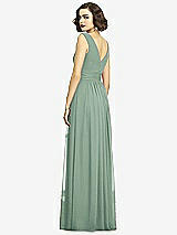 Alt View 5 Thumbnail - Seagrass Sleeveless Draped Chiffon Maxi Dress with Front Slit