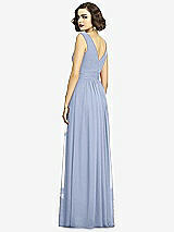 Alt View 5 Thumbnail - Sky Blue Sleeveless Draped Chiffon Maxi Dress with Front Slit