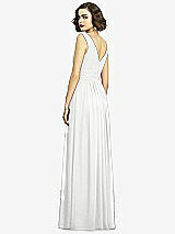 Alt View 5 Thumbnail - White Sleeveless Draped Chiffon Maxi Dress with Front Slit
