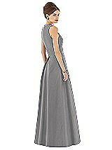 Alt View 2 Thumbnail - Quarry Sleeveless Pleated Skirt Dupioni Dress with Pockets