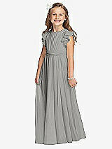 Front View Thumbnail - Chelsea Gray Flower Girl Dress FL4038