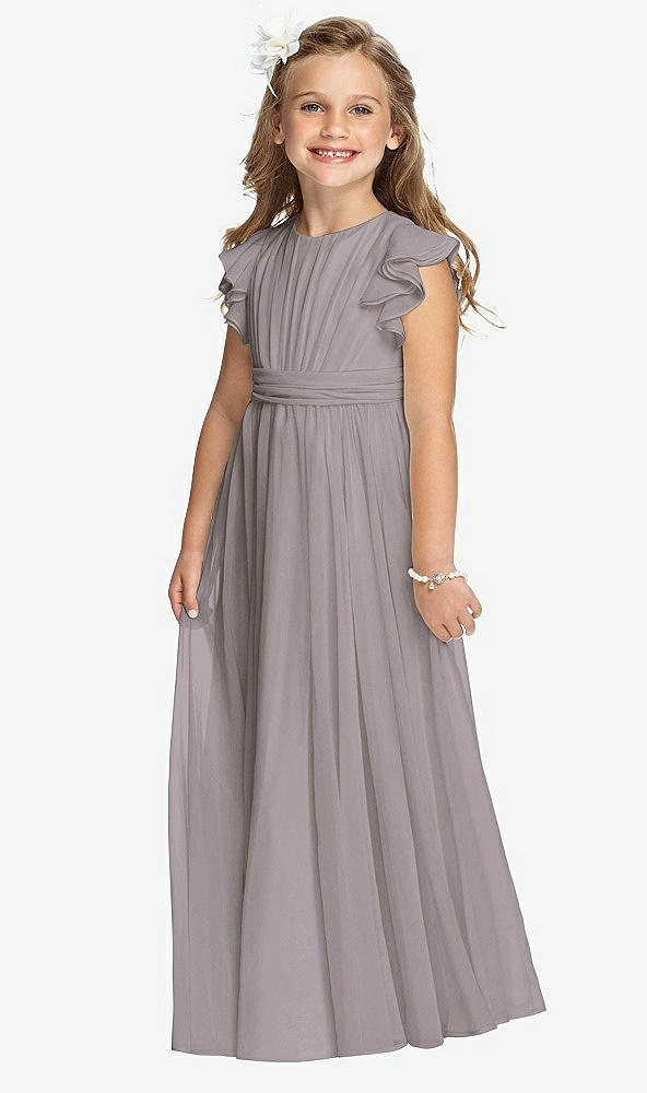 Front View - Cashmere Gray Flower Girl Dress FL4038
