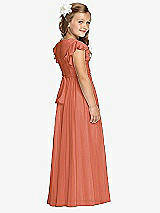 Rear View Thumbnail - Terracotta Copper Flower Girl Dress FL4038