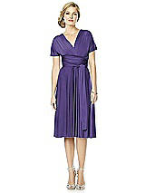 Alt View 1 Thumbnail - Regalia - PANTONE Ultra Violet Twist Wrap Convertible Cocktail Dress