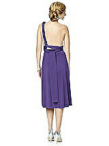 Rear View Thumbnail - Regalia - PANTONE Ultra Violet Twist Wrap Convertible Cocktail Dress