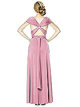 Rear View Thumbnail - Sea Pink Twist Wrap Convertible Maxi Dress