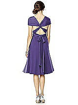 Rear View Thumbnail - Regalia - PANTONE Ultra Violet Twist Wrap Dress w/ Chiffon Overskirt: Short