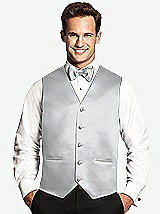 Front View Thumbnail - Frost Matte Satin Tuxedo Vests by After Six