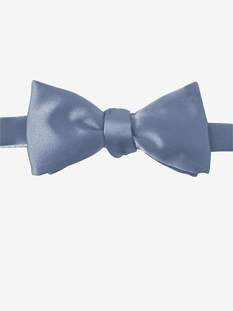 Front View - Larkspur Blue Matte Satin Bow Ties by After Six