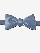 Front View Thumbnail - Larkspur Blue Matte Satin Bow Ties by After Six