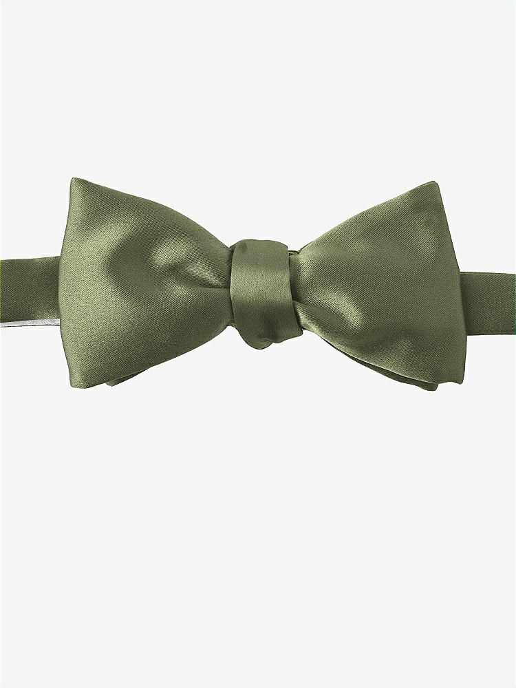 Front View - Moss Matte Satin Bow Ties by After Six