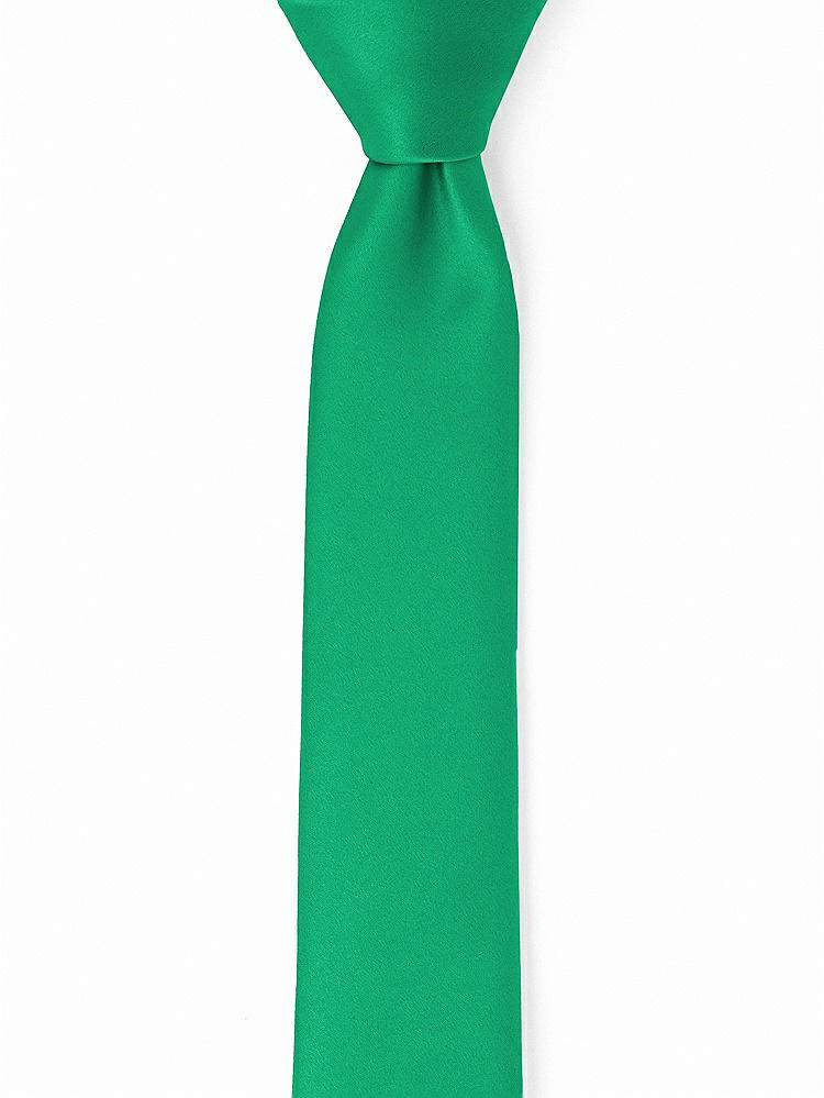 Front View - Pantone Emerald Matte Satin Narrow Ties by After Six