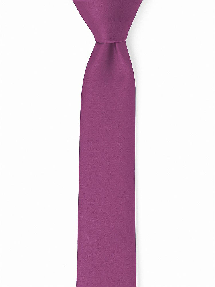 Front View - Radiant Orchid Matte Satin Narrow Ties by After Six