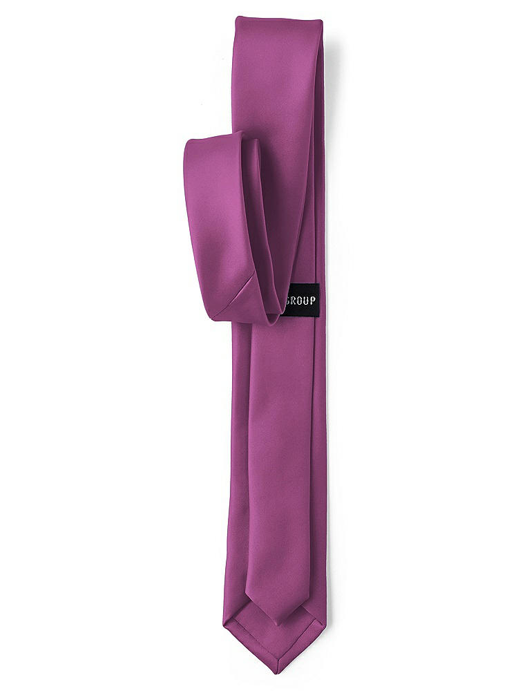 Back View - Radiant Orchid Matte Satin Narrow Ties by After Six