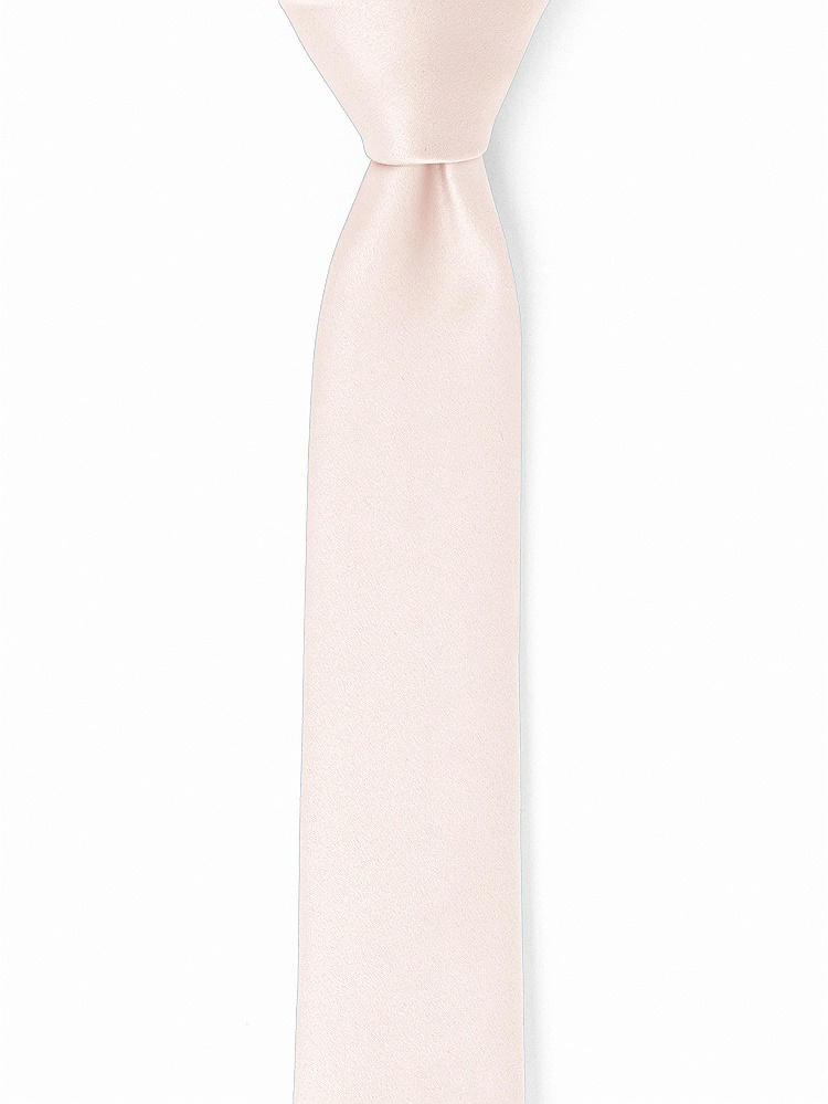 Front View - Blush Matte Satin Narrow Ties by After Six