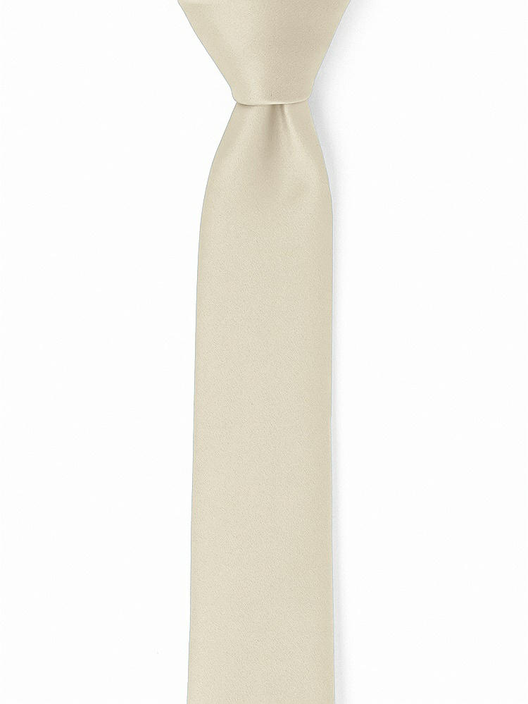 Front View - Champagne Matte Satin Narrow Ties by After Six